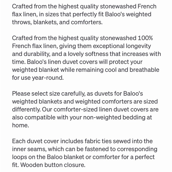 Baloo Stonewashed Linen Duvet Cover Oatmeal - Picture 3 of 5